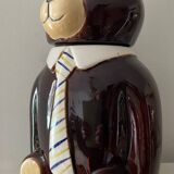 Vintage ceramic glazed bear biscuit jar
