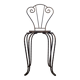 Small chair / stool in twisted wrought iron and floral ceramic.