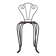 Small chair / stool in twisted wrought iron and floral ceramic.