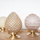Table lamp - pink antique globe
