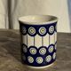 Mug en grès émaillé bleu de Bolesławiec H9,5 D11