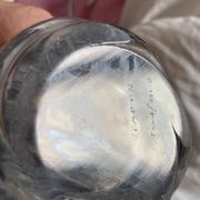 Twisted crystal vase, signed