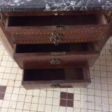 Chest of drawers 3 drawers above gray marble