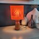 Table lamp with wooden base - dried flowers shade - Ref 1004