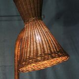 Rattan floor lamp 1950