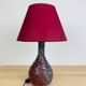Lampe céramique crispée rouge Vallauris