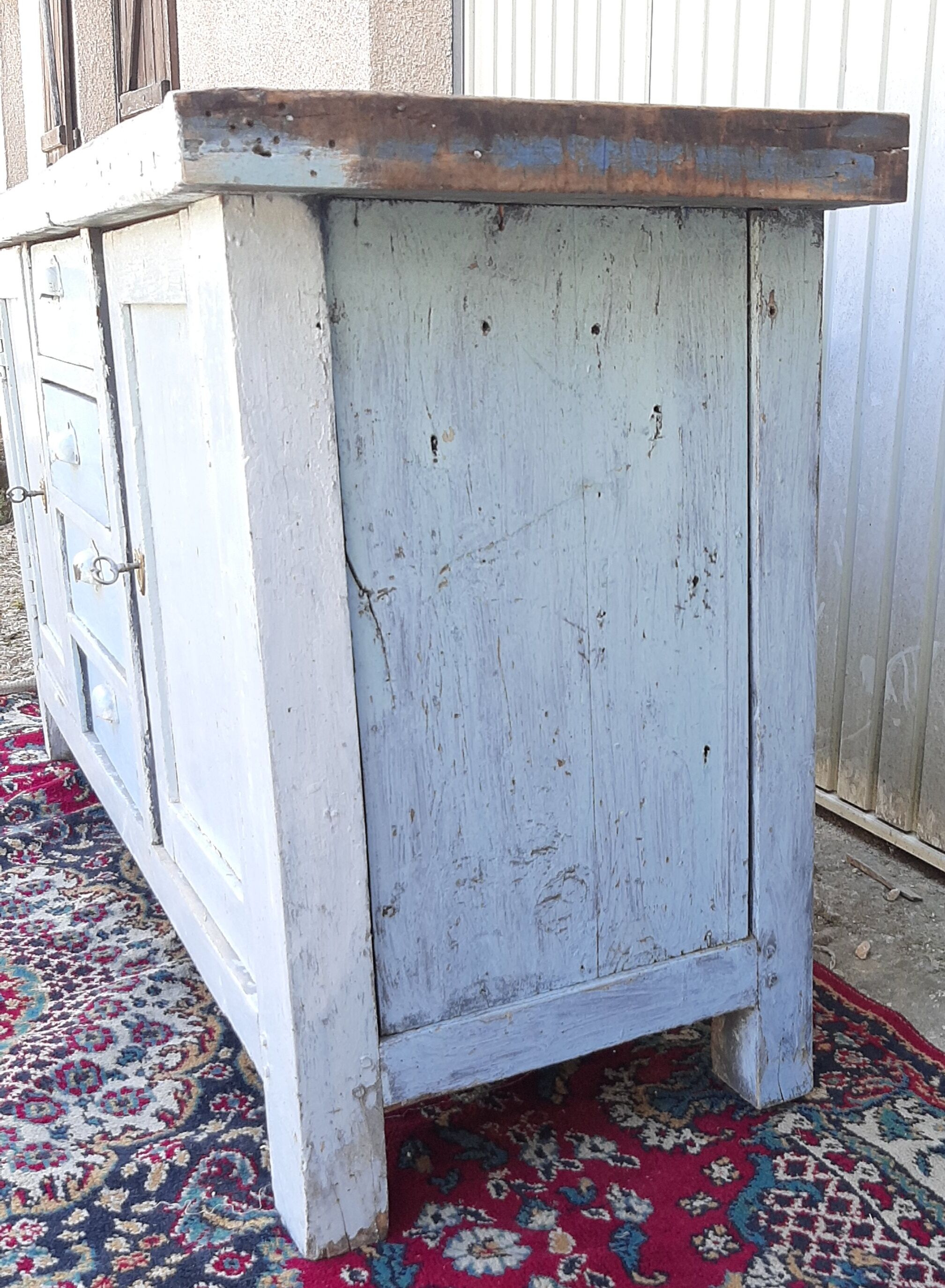 Etabli bois 2 portes et 4 tiroirs