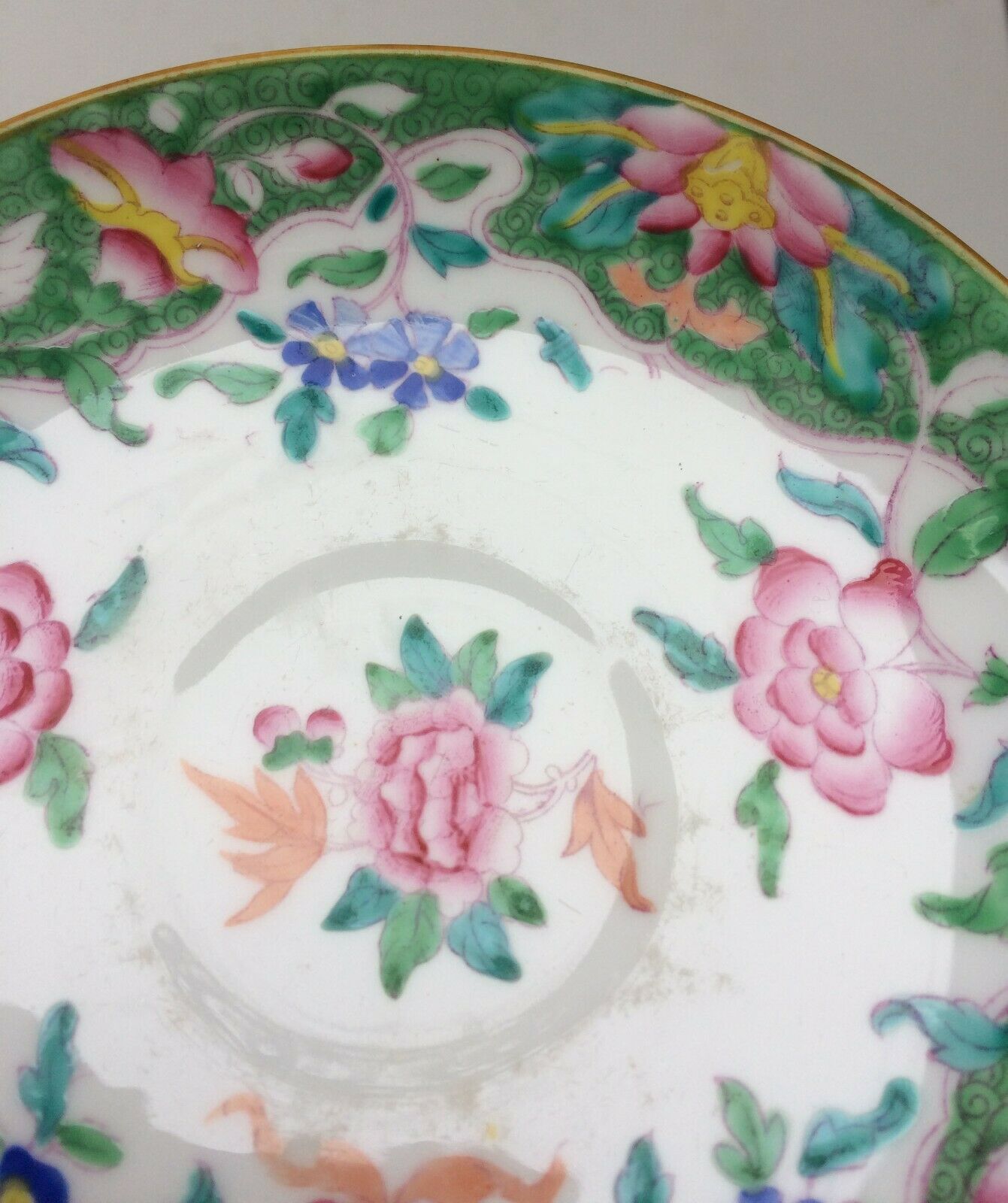 Minton 19th-century English porcelain flower under-cup