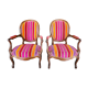 Pair of armchairs louis philippe medaillon walnut of the xix th century