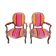 Pair of armchairs louis philippe medaillon walnut of the xix th century