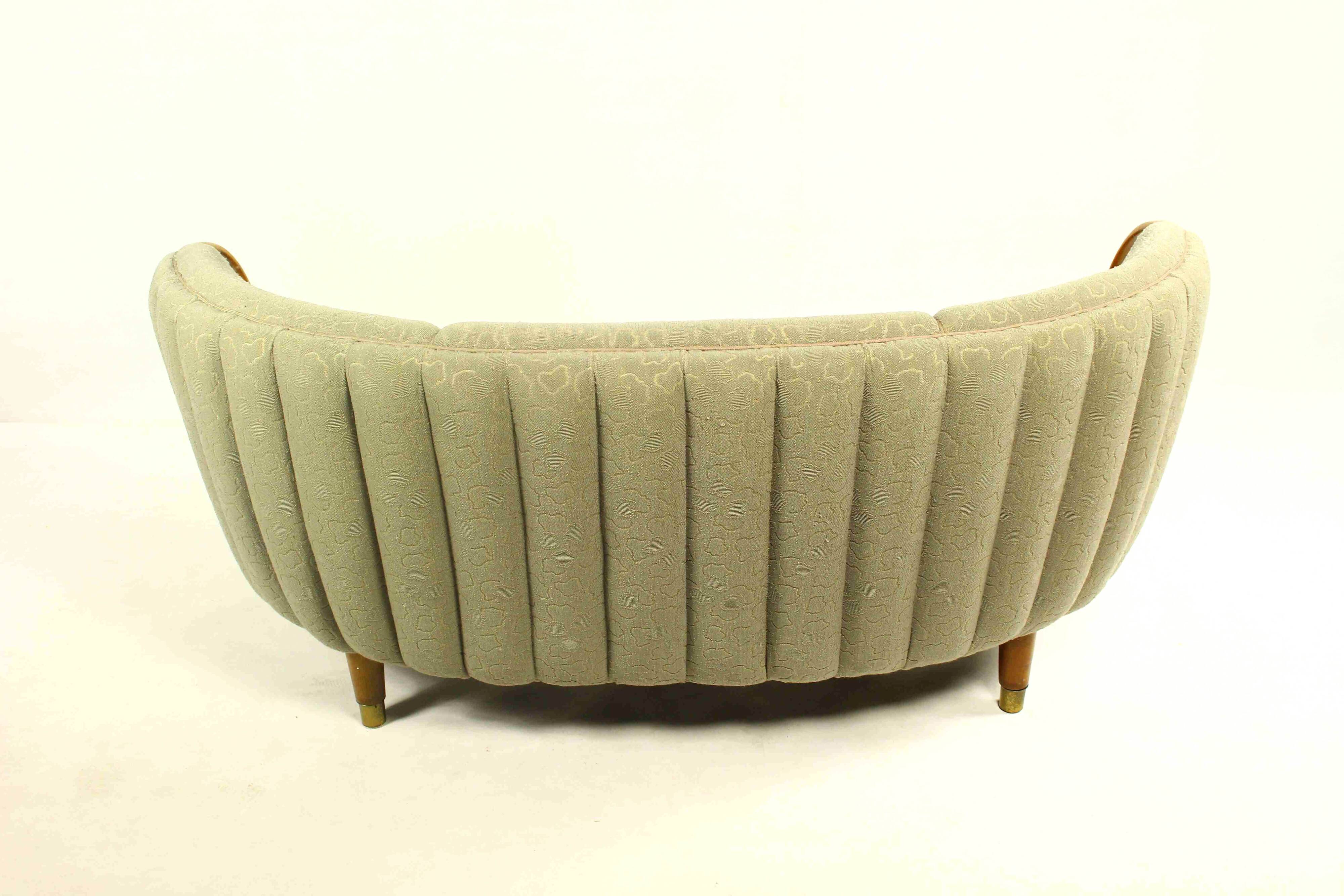 Danish Banana Sofa By N.A. Jørgensen Møbelfabrik, 1950s