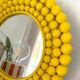 Miroir décoratif jaune pop