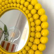Pop yellow decorative mirror