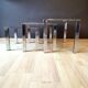 3 Chrome Coffee Tables Design 70s' Italy