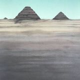 Original lithograph by Alain Le Foll, Khufu, Kephren, Mykerin, 1978