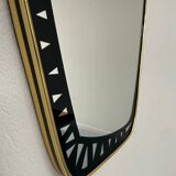 Antique asymmetrical mirror, Italian design by Dorian Tacchini, 1960s