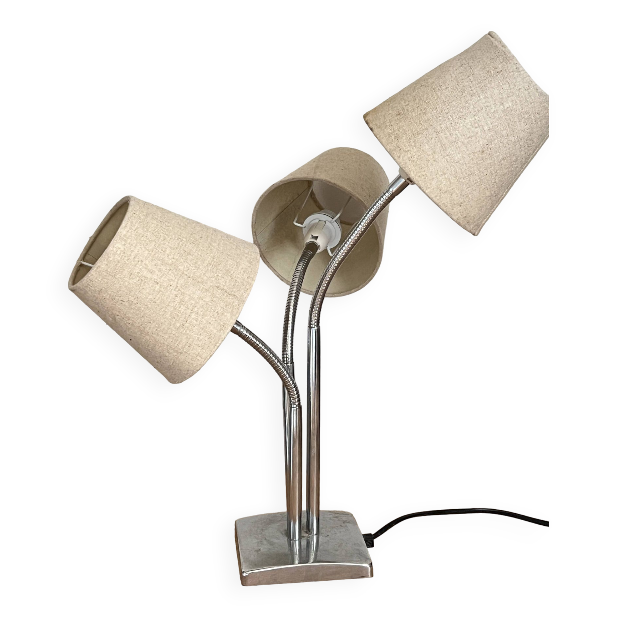 Vintage table lamp with 3 lampshades