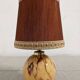 Glass ball bedside lamp from the 50s/60s