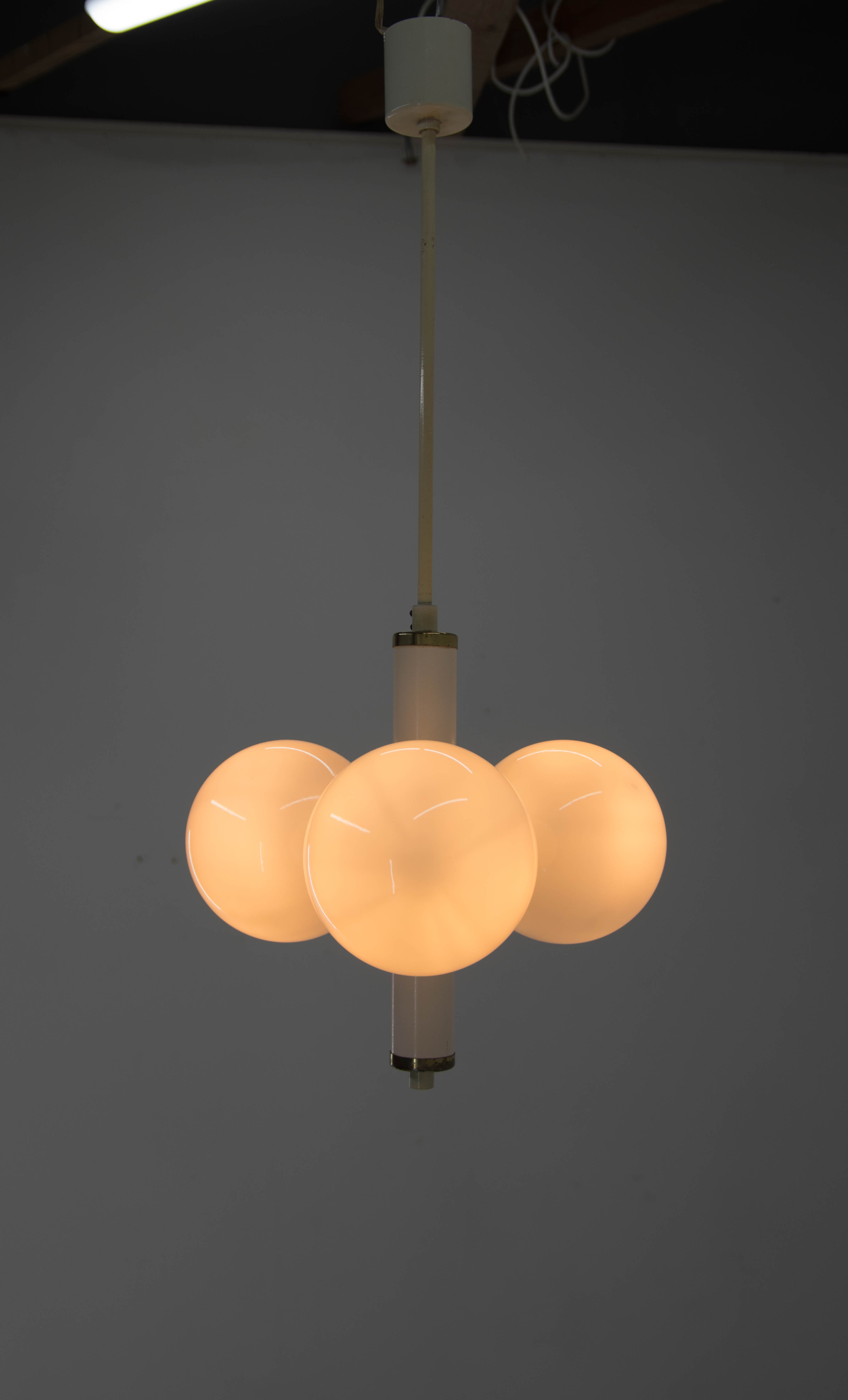 Space age chandelier sputnik by Elektroinstala decín, 1960s