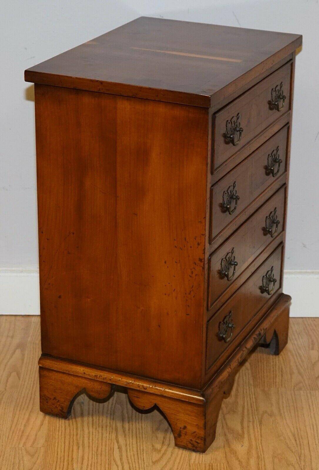 Georgian style vintage commode in yew wood.