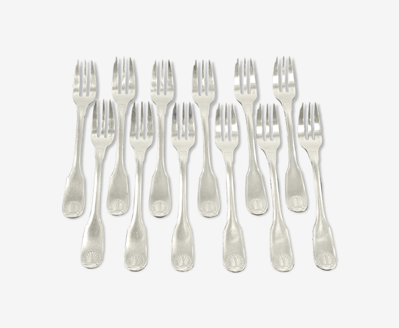 12 fourchettes a gateaux christofle modele vendome