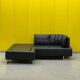 Black Leather De Sede DS-165 Sofa
