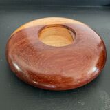 Series of 4 vintage wooden candle holders