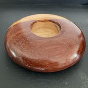 Series of 4 vintage wooden candle holders