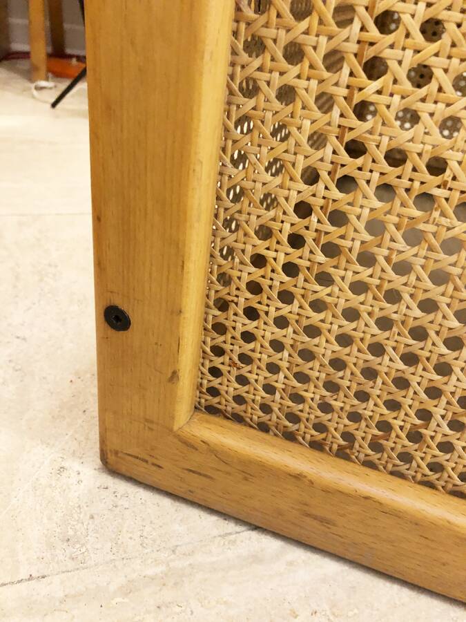 Scandinavian cane armchair, 1980