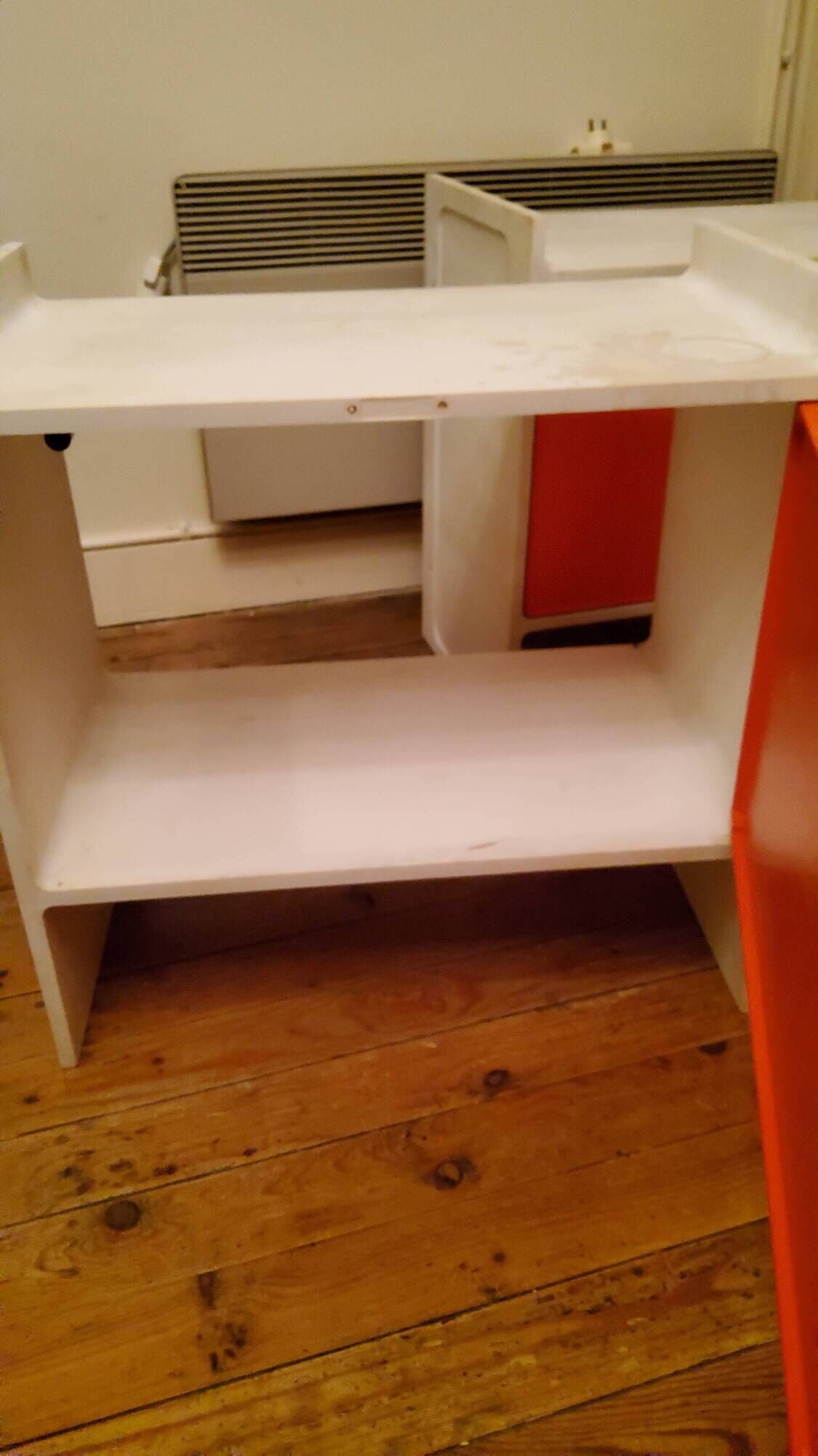 Set of 2 storage elements by E. Fermigier mobilier de France publisher 1970