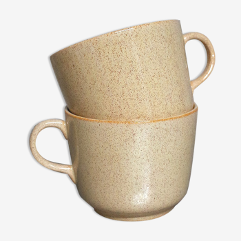 Set of 2 tea cups / Speckled ceramic mug