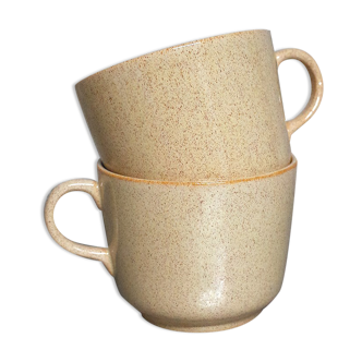 Set of 2 tea cups / Speckled ceramic mug