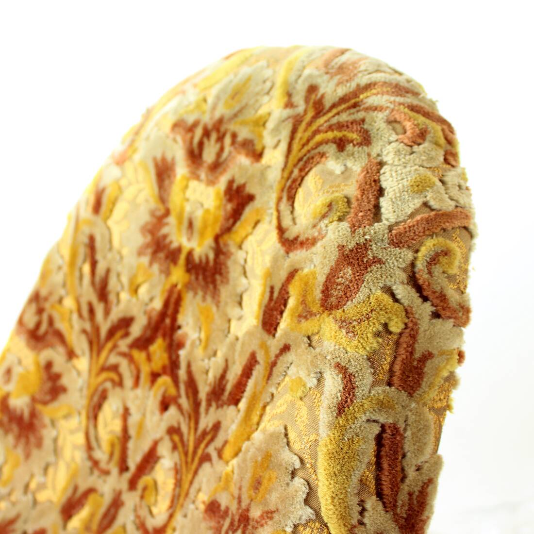 Midcentury Shell Chair By Miroslav Navratil In Original Velvet, Czechoslova