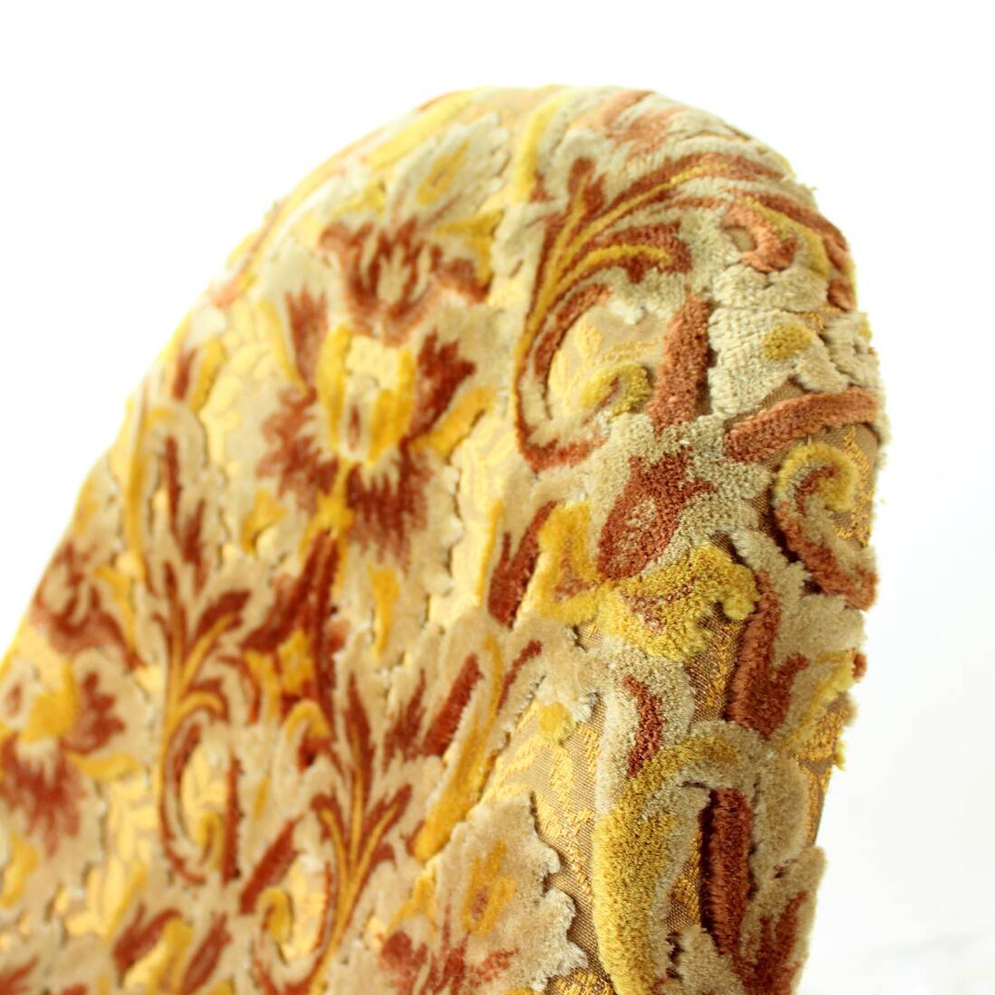 Midcentury Shell Chair By Miroslav Navratil In Original Velvet, Czechoslova