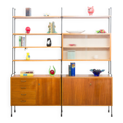 Mid-century teak shelf, designed by Hilker for Omnia, Germany, 1960s