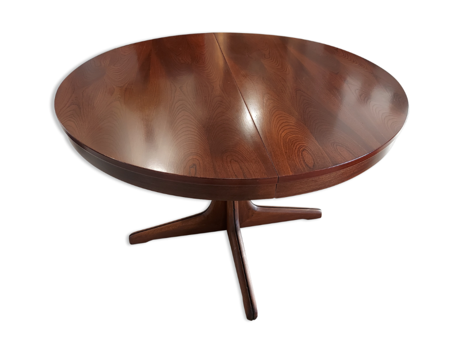 Round table extendable Baumann vintage 1970s