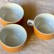 3 large vintage Sarreguemines chocolate cups