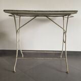 White wrought iron table