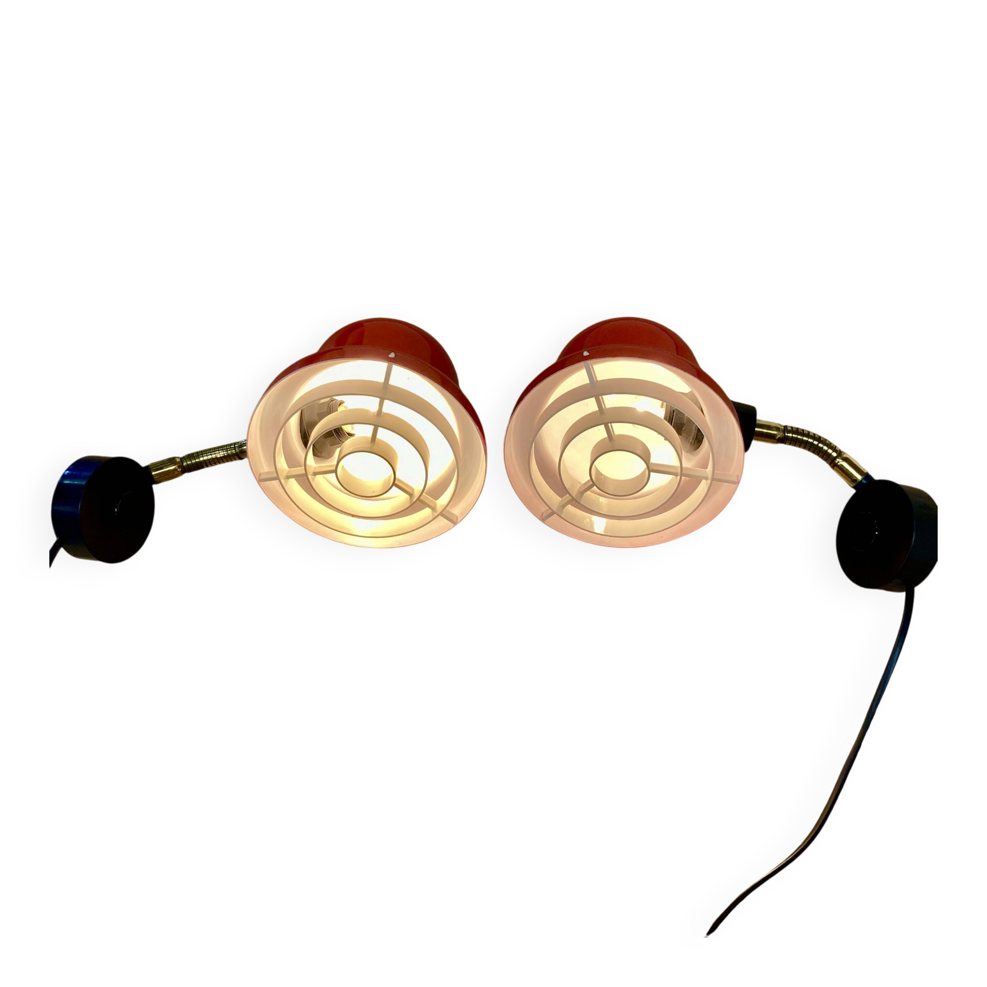 Pair of modular wall lights "1960 design".