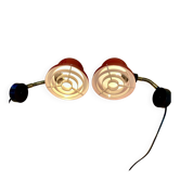 Pair of modular wall lights "1960 design".
