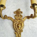 Appliques bronze anciennes style rocaille