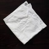 Vintage white cotton pillowcase - Embroidery