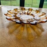 Orange yellow glass fruit cup