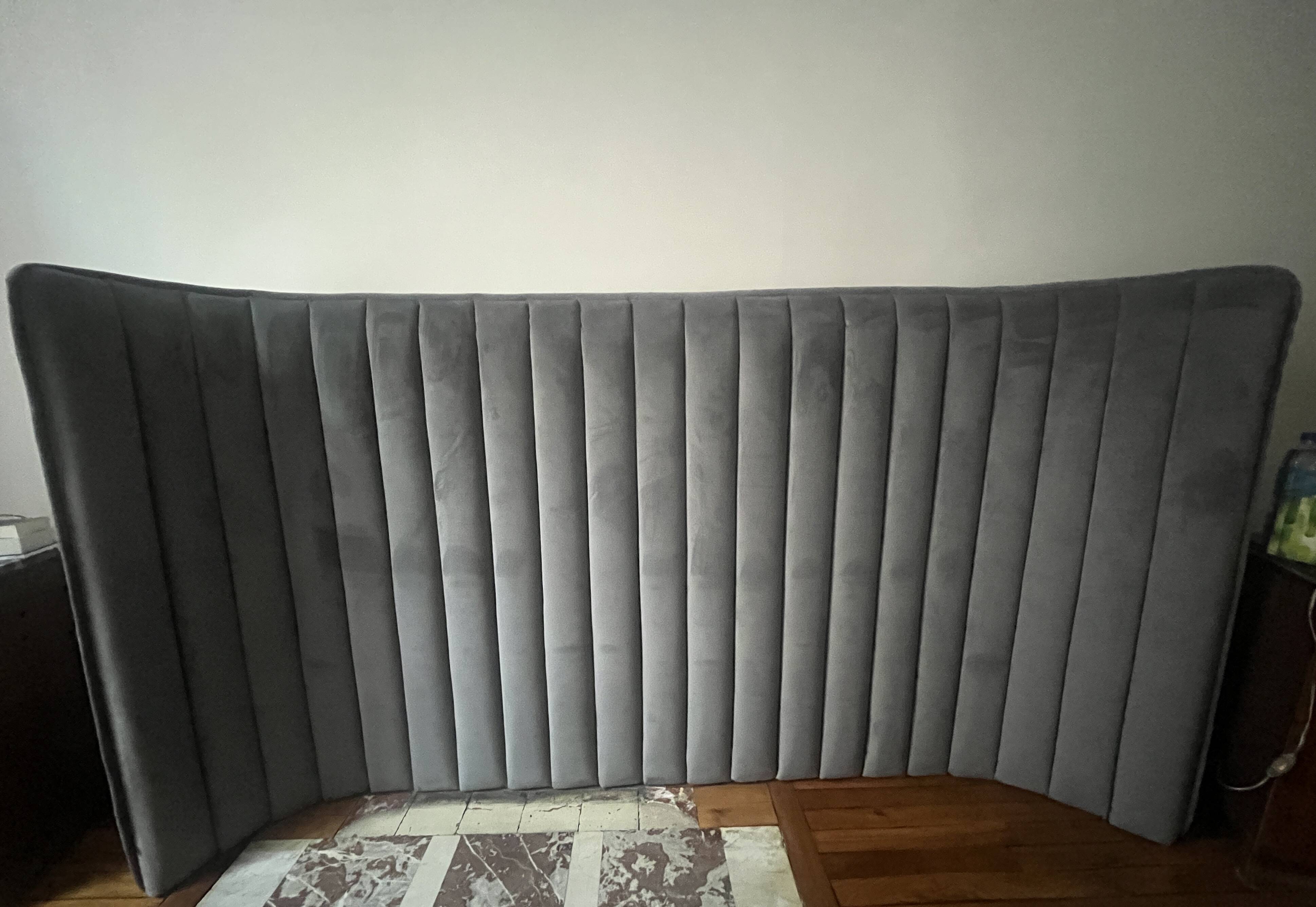 Habitat grey boudoir headboard 244 x 120 cm