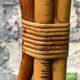 Bamboo and rattan headboard 160cm vintage 1960