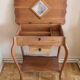 Table d'appoint avec rangement en chêne