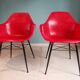 Pair of Vintage Space Age Red Armchairs 1970