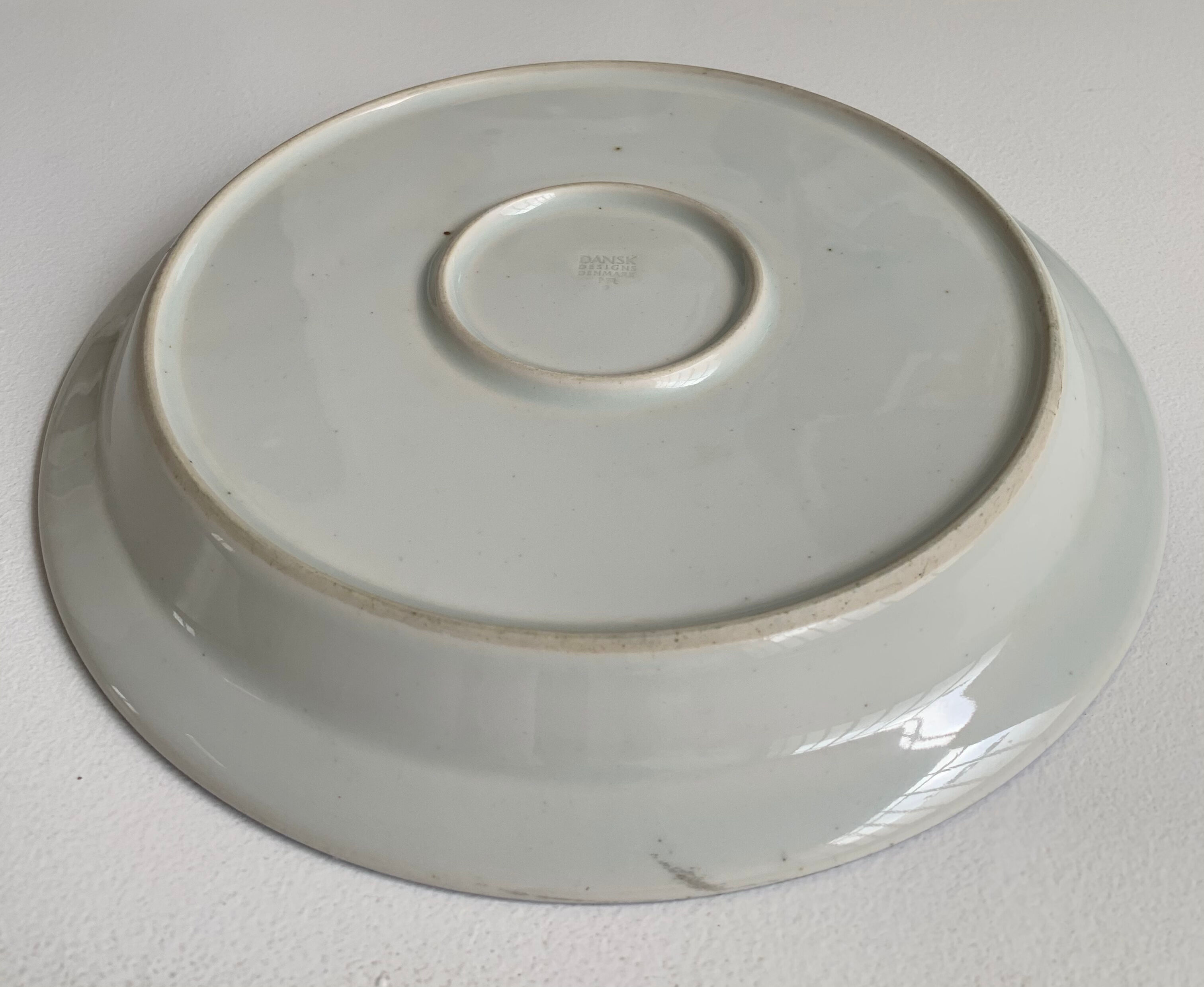 Dansk Designs Denmark blue and white porcelain plate from the 1970s
