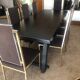Set of 8 brass and alcantara chairs Romeo Rega 1970