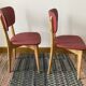 Pair of red skai chairs